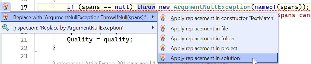 Apply Replacement In Solution